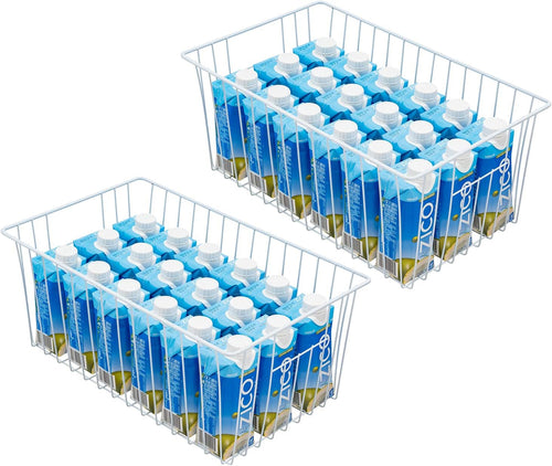 16 inch Wire Storage Organizer Baskets Pack of 2 C790766