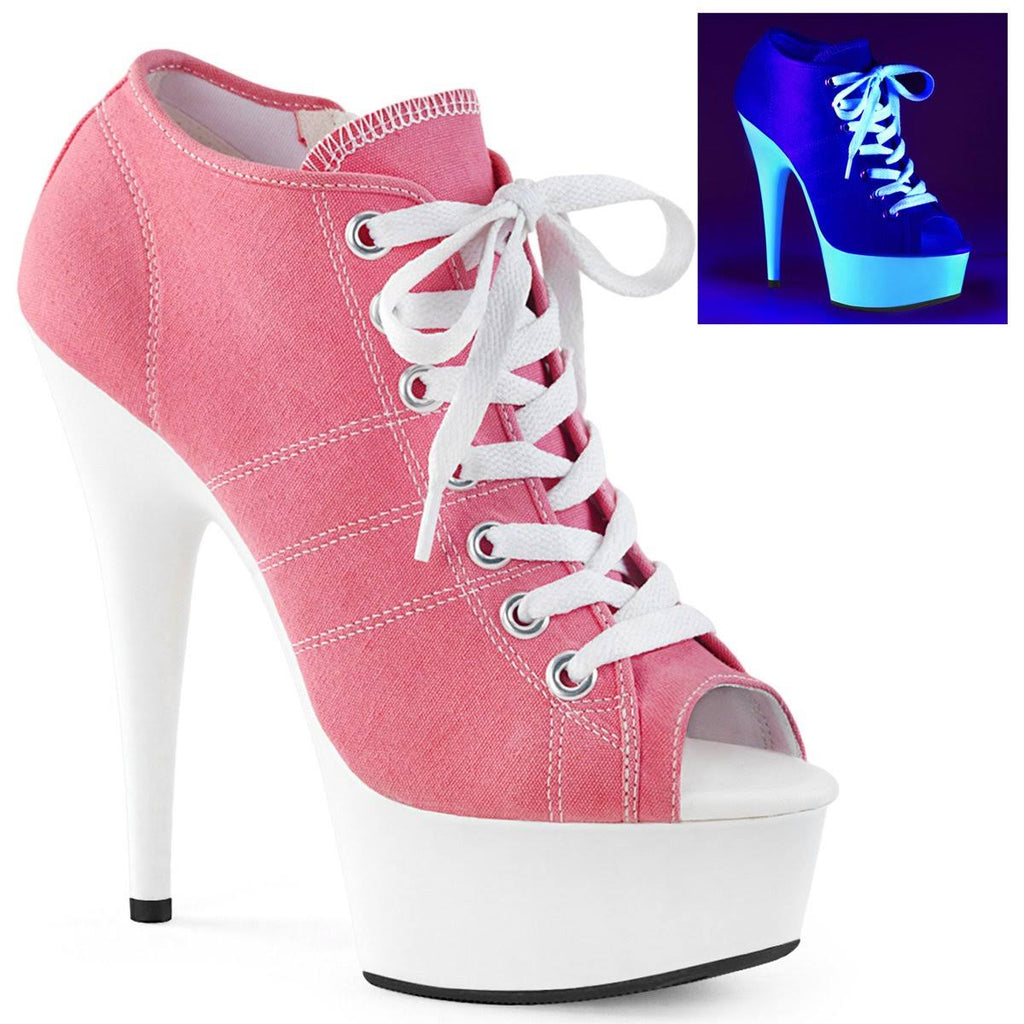 White Canvas Neon White Shoes D29886