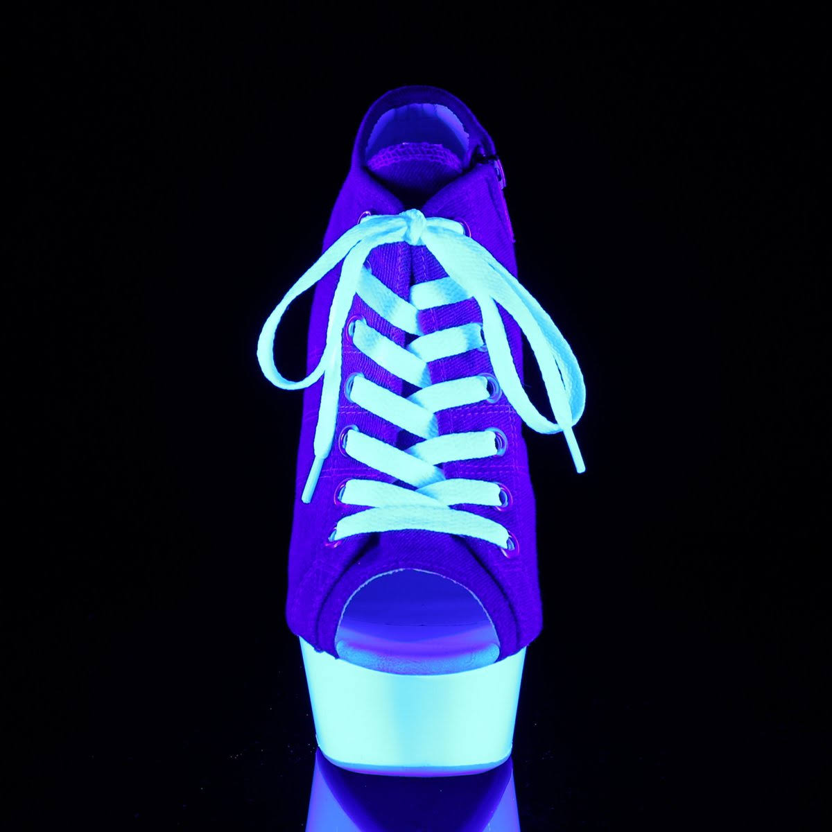 White Canvas Neon White Shoes D29886