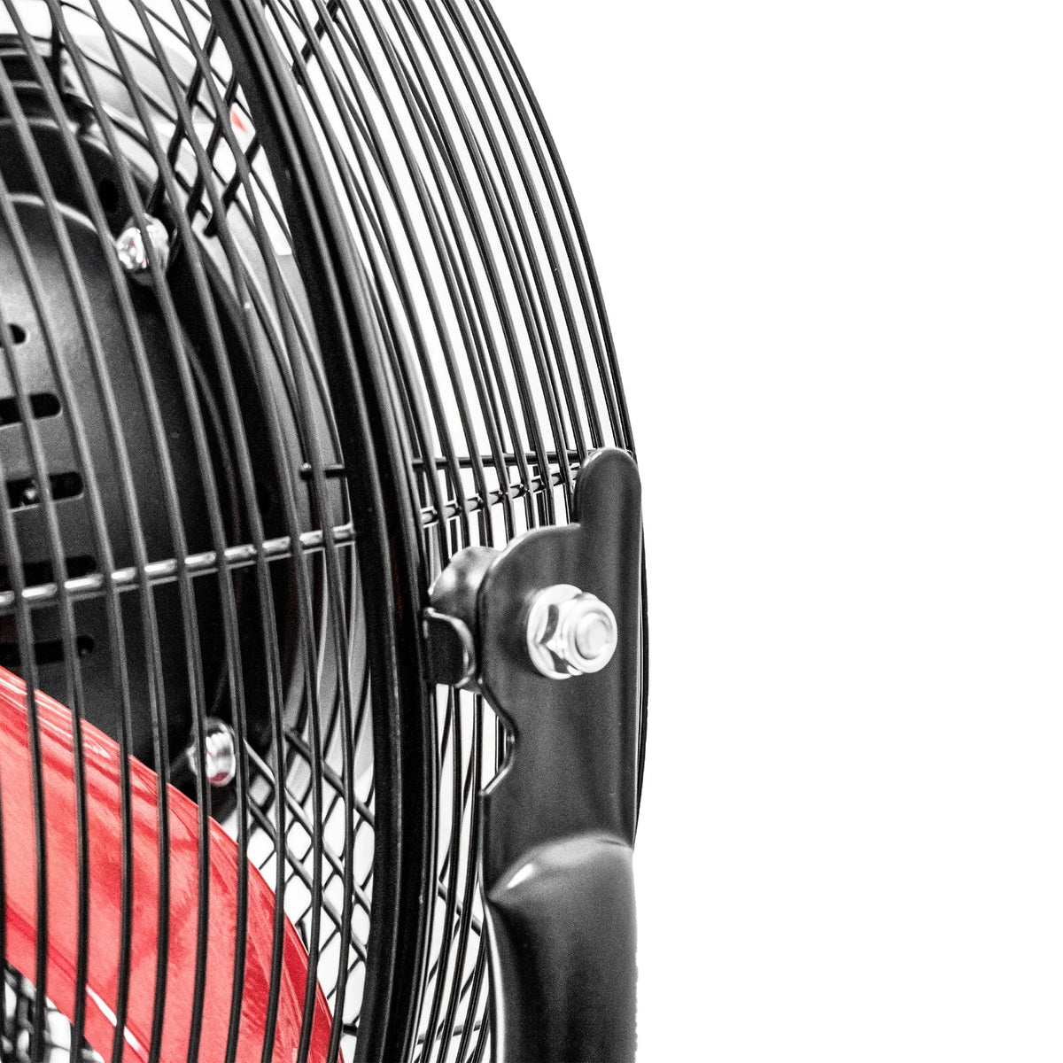 16 inch High Velocity Stand Fan Red & Black Q354653