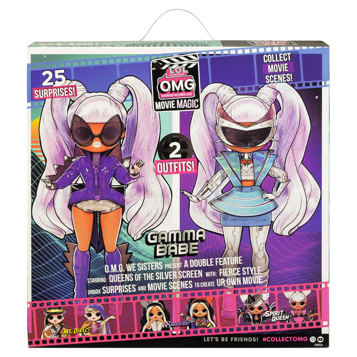 Fashion Doll with 25 Surprises including 2 Fashion Outfits, 3D Glasses, Movie Playset L4024