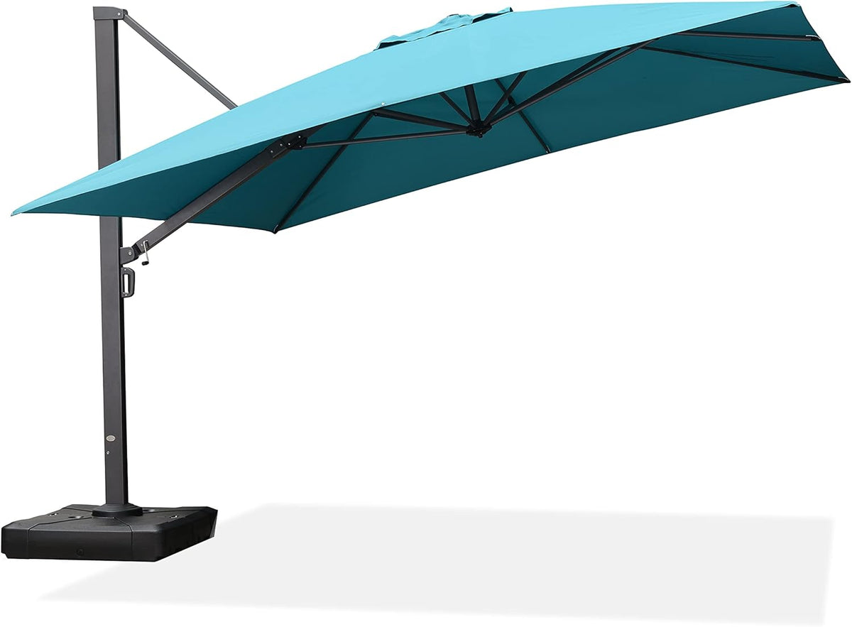 Beige 11 FT Square Offset Patio Umbrella F657