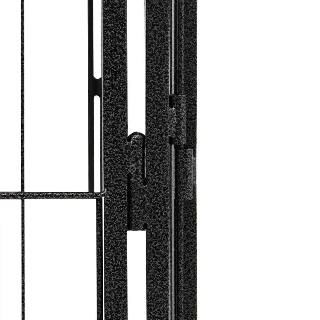 Black 4 Panels Steel Dog Playpen Y796