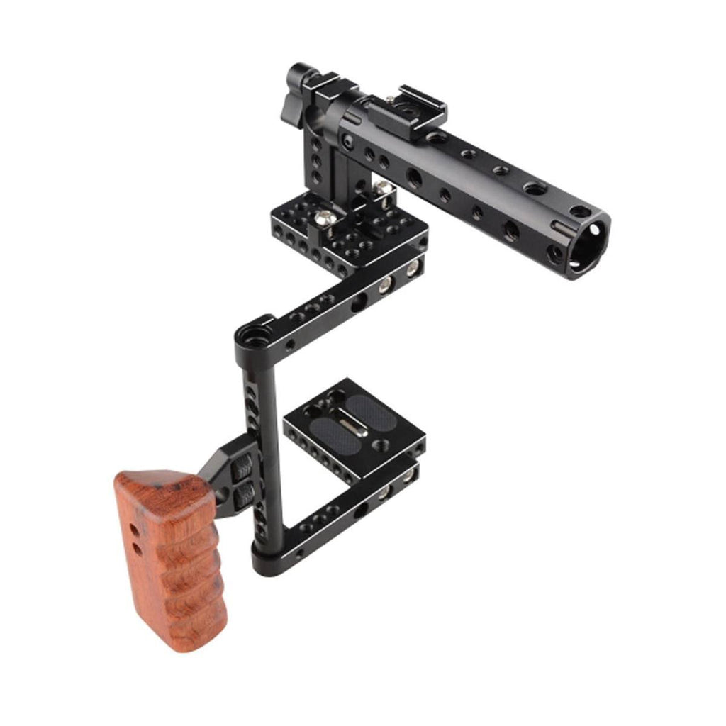 Camera Cage with Top Handle and Wood Grip Y69636