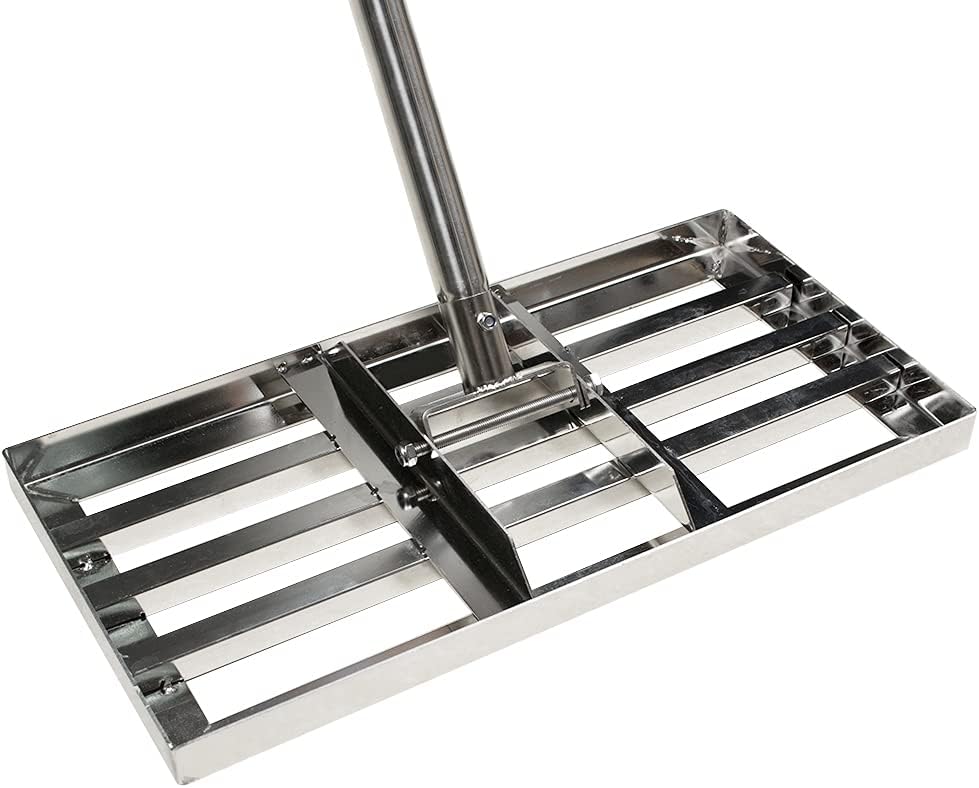 60 Inch Stainless Steel Leveling Rake, 20” x 10” Plate, Pack of 2 O453234