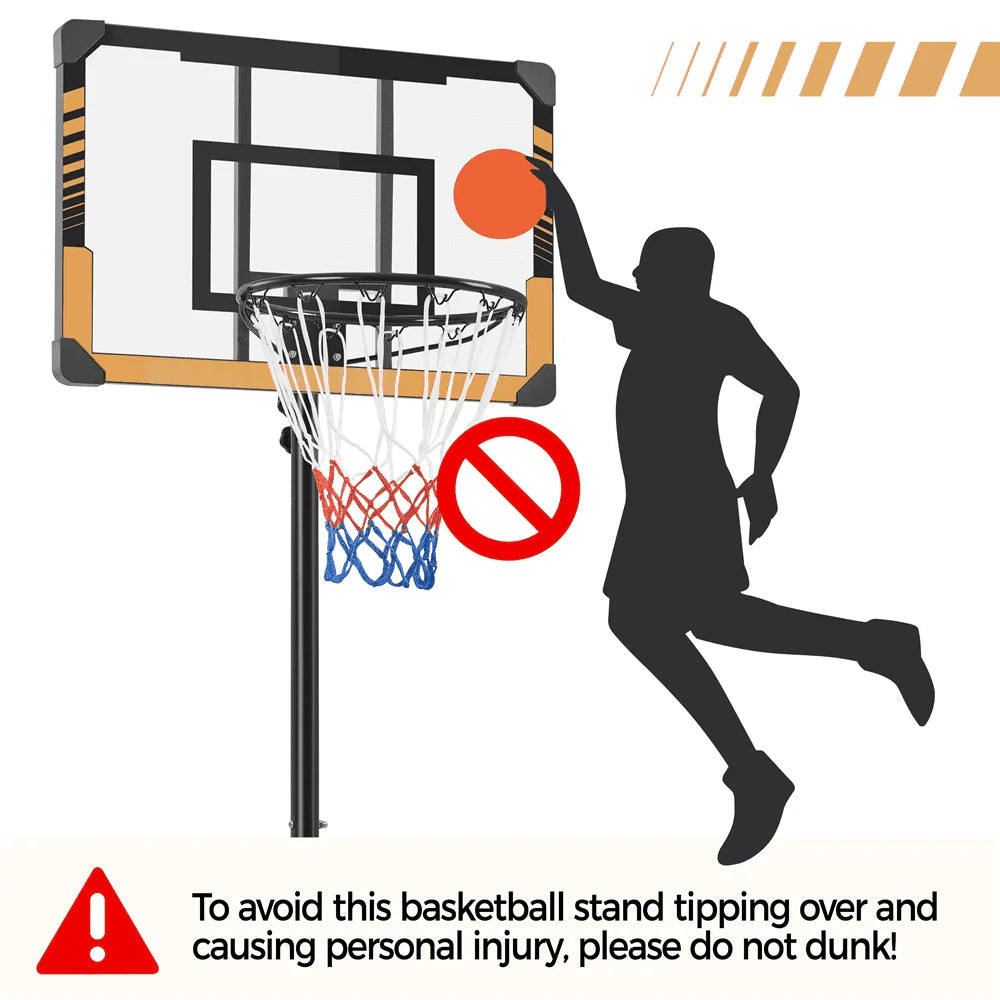 Height Adjustable Portable Basketball Hoop with Wheels H97694