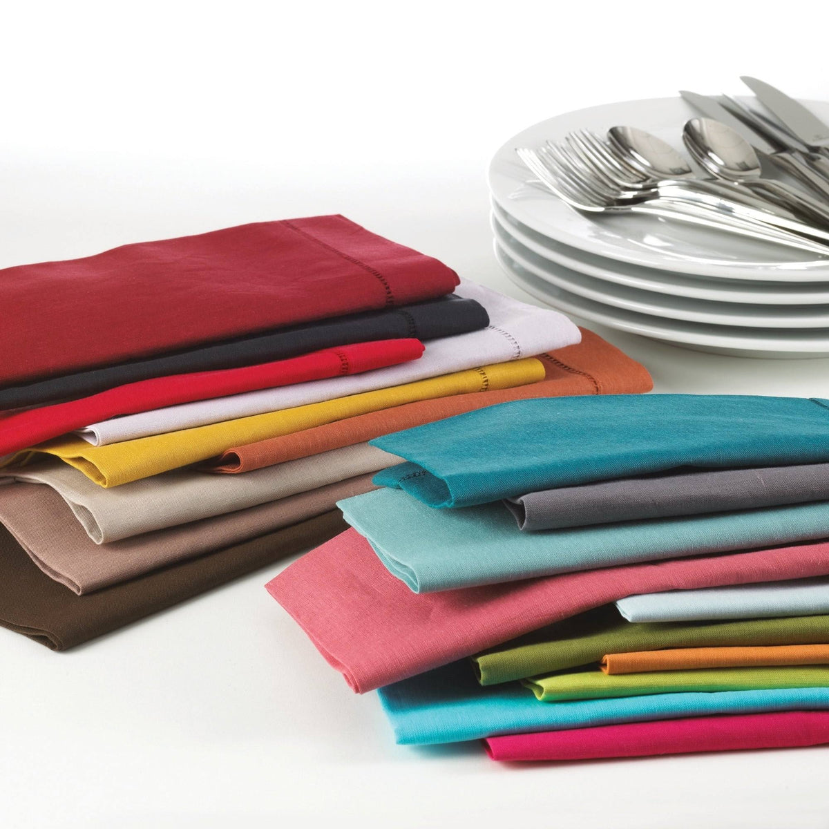 Mustard Set of 12 Square Hemstitch Cocktail Napkin T545