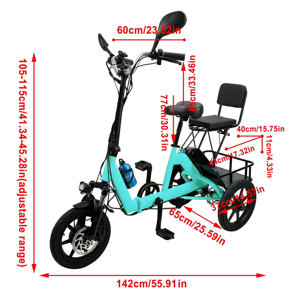 Electric Folding Trike 48V 350W Z3290