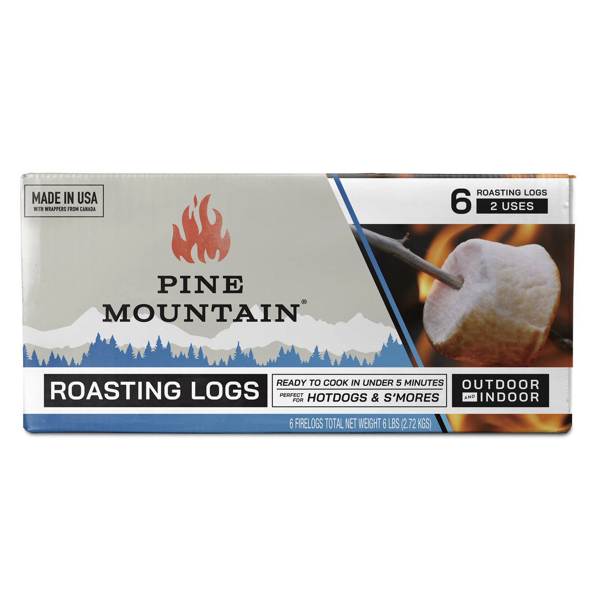 6 logs Food-Safe Cooking Firelog U200