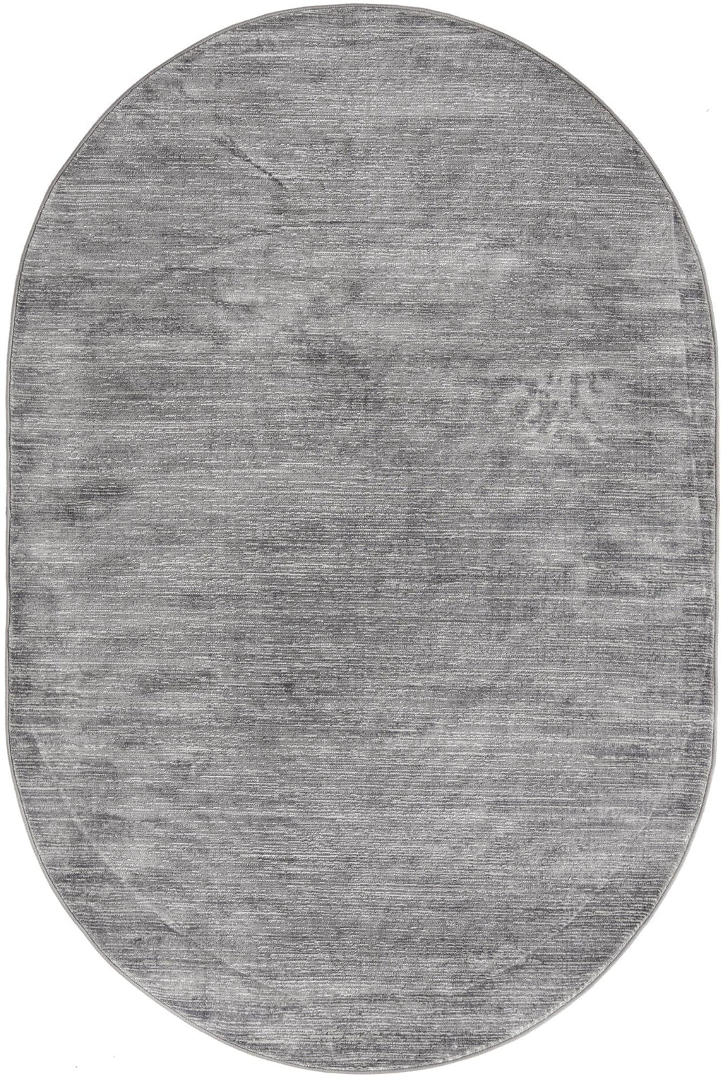 5' 3 x 8' Oval Gray Medium Rug Q1328