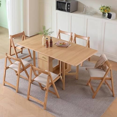 Solid Wood Dining Table Set with 4 Chairs U407994