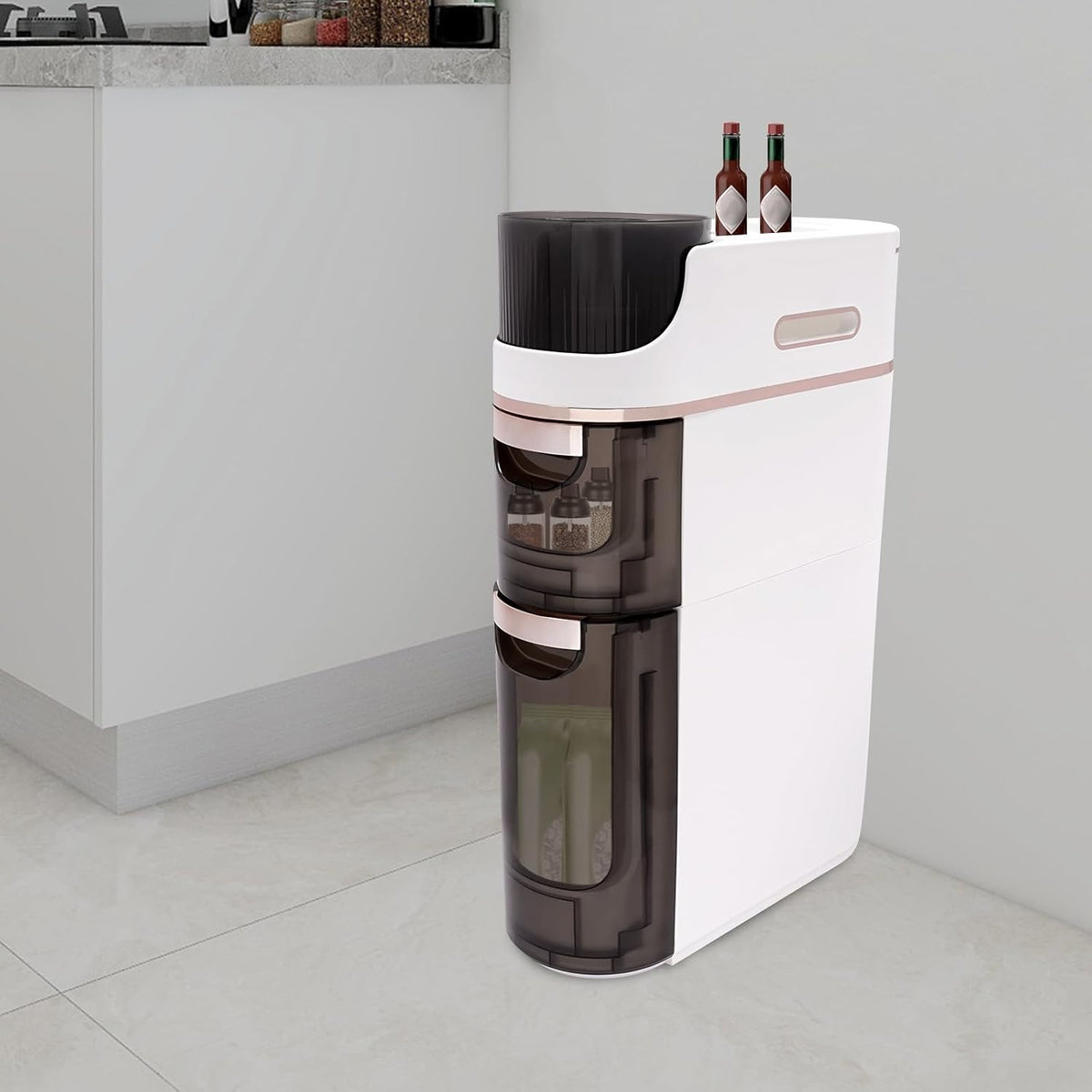 Tall Narrow Storage Cabinet with Drawers F91439