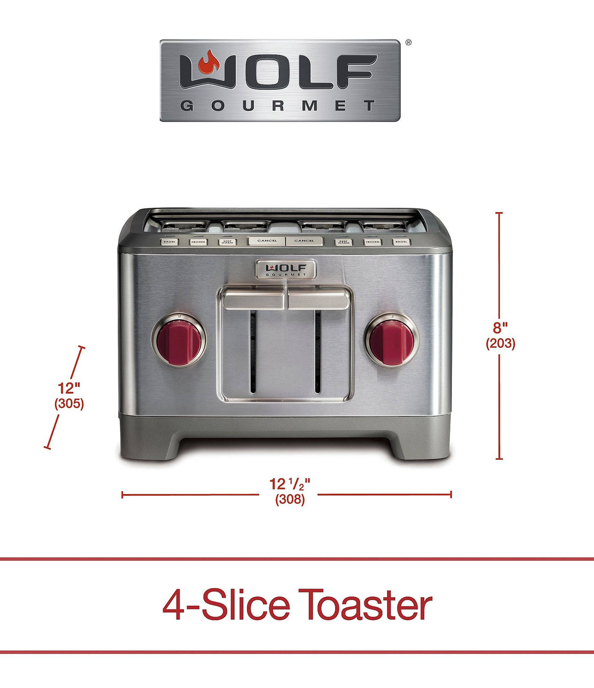 Red 4-Slice Toaster S676232