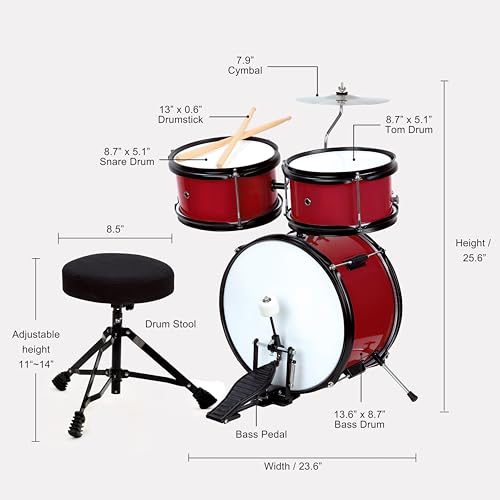 5-Piece Kids Drum Set with 13" Bass Drum P6158