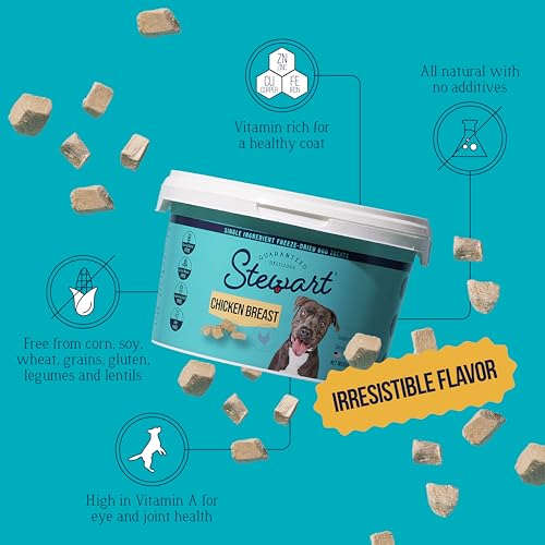 Freeze Dried Raw Chicken Breast Dog Treats, 14.8 Ounce Resealable Tub X68111