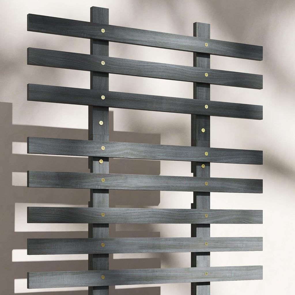 Gray Raised Garden Bed with Trellis Q7588