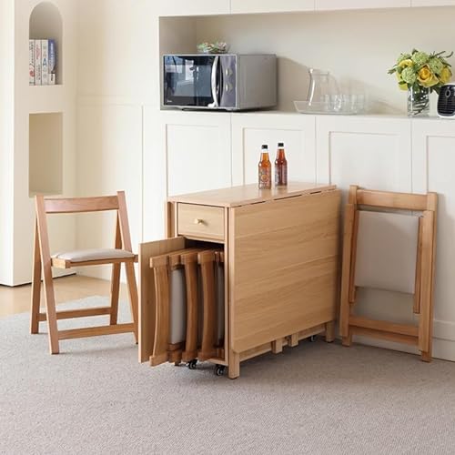 Solid Wood Dining Table Set with 4 Chairs U407994