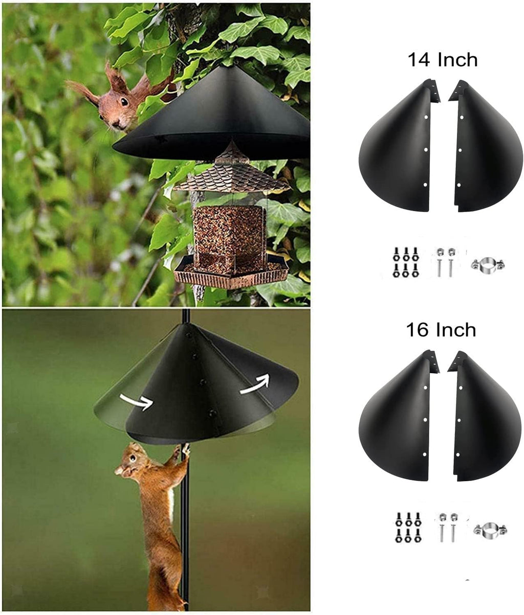 14 Inch Wide Squirrel Baffle for Bird Feeder Pole, PP Squirrel Proof Baffle (2 Pack) P6887