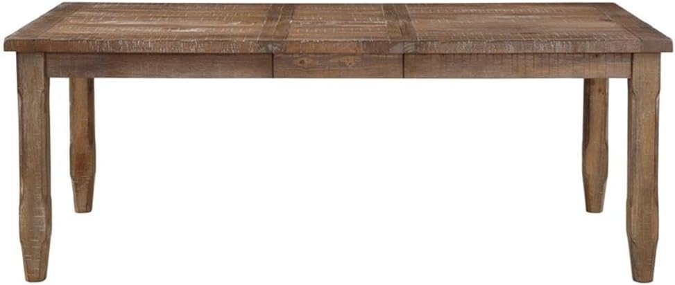 Light Brown Distressed Wood Extendable Dining Table J1339