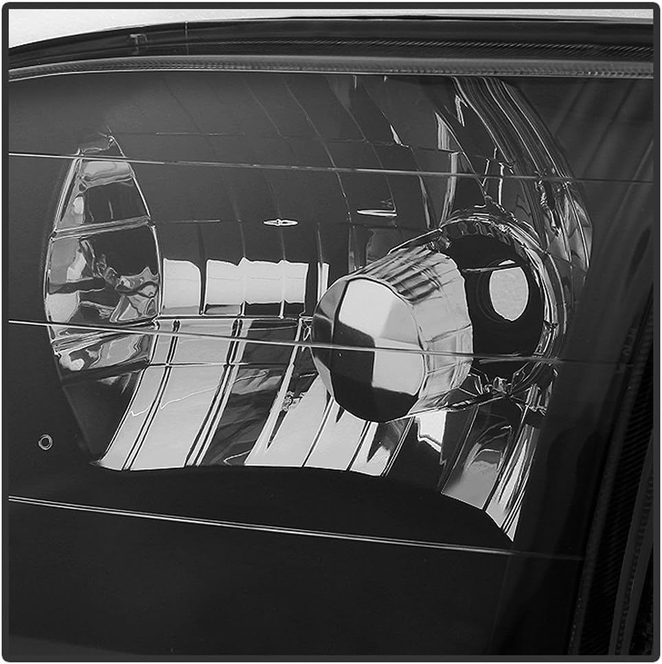 Blk Headlights Headlamp Driver + Passenger Side Z605