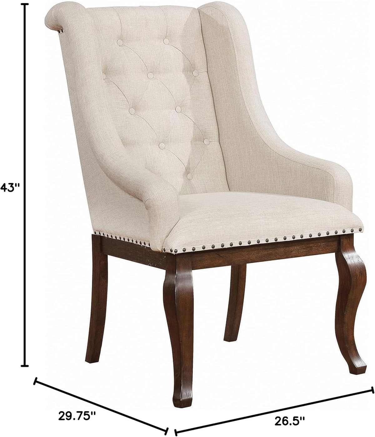 Antique Java and Cream Arm Chairs (Set of 2) X740