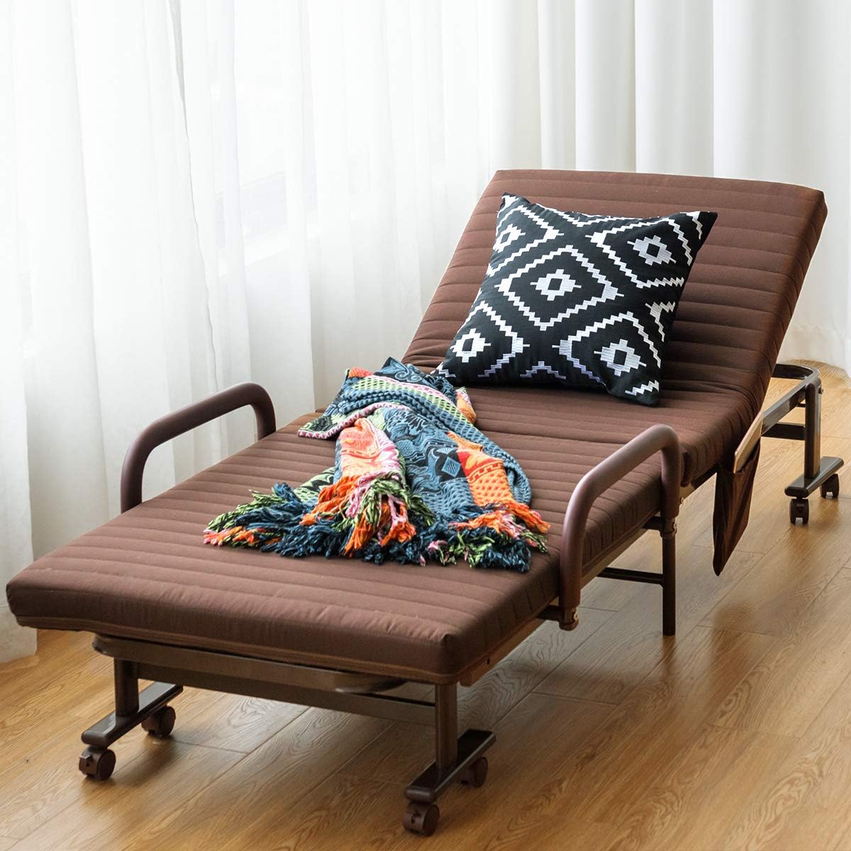 Folding Guest Bed Frame with Mattress F828932