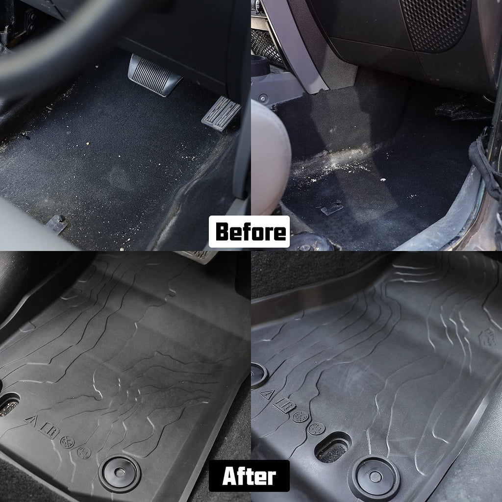 Black 2 Door TPE Floor Mats Set D55608