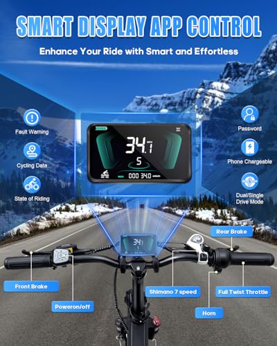 20" Fat Tire Folding Full Suspension Electric Bike M443756