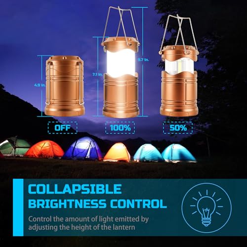 4 Pack Gray LED Camping Lantern X297