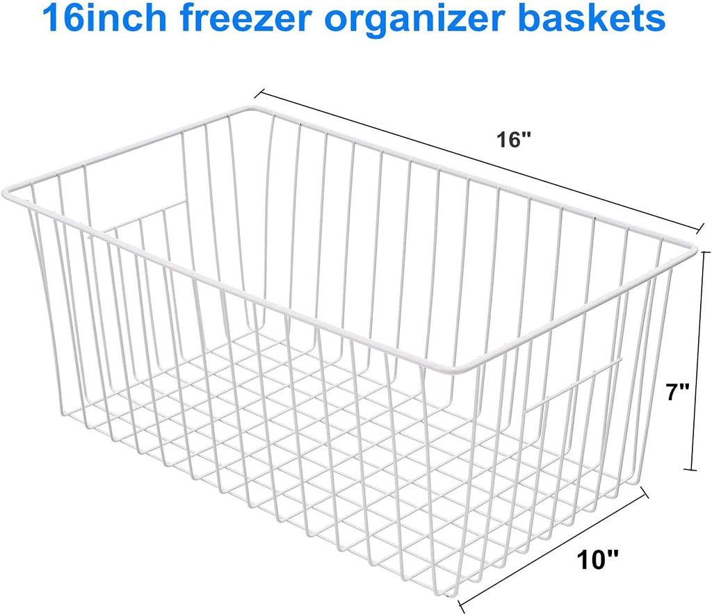 16 inch Wire Storage Organizer Baskets Pack of 2 C790766