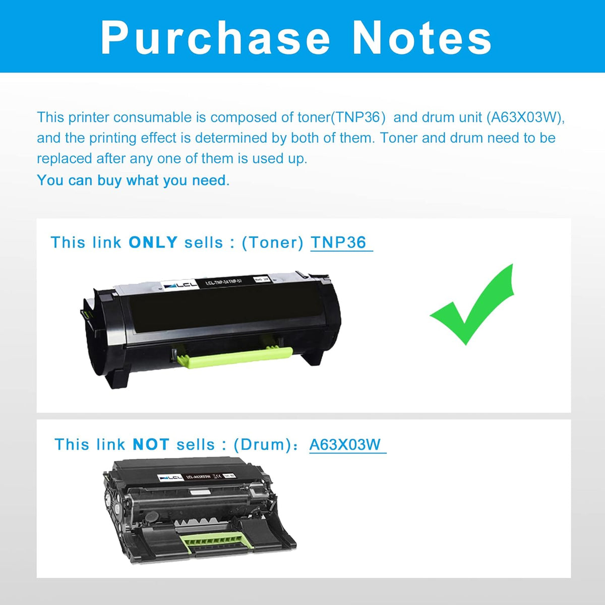 Compatible Black Toner Cartridge I628410