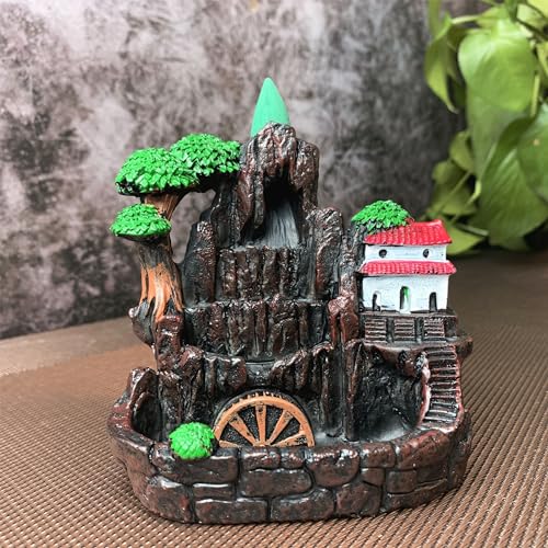 Incense Holder Resin Reflux Waterwheel Incense Burner T4260