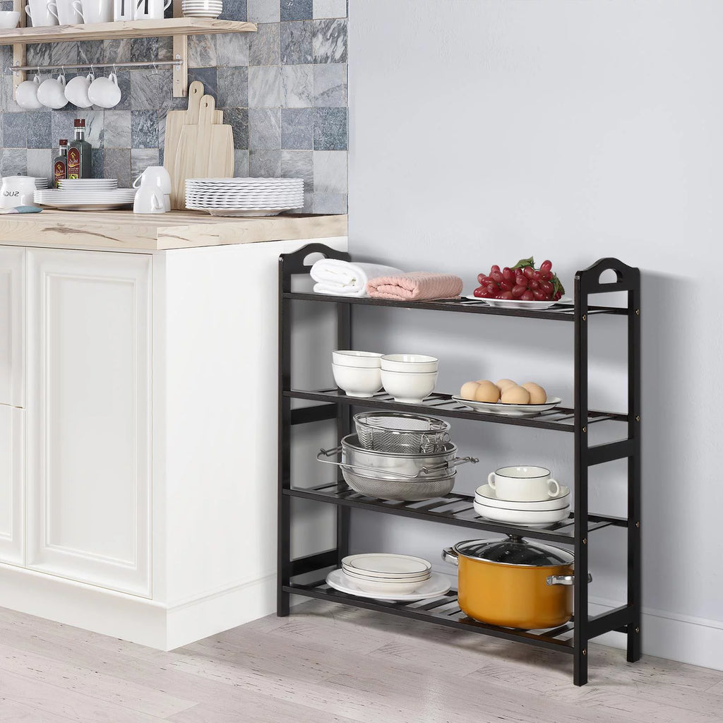 4-Tier Bamboo Coffee Shoe Rack M555881