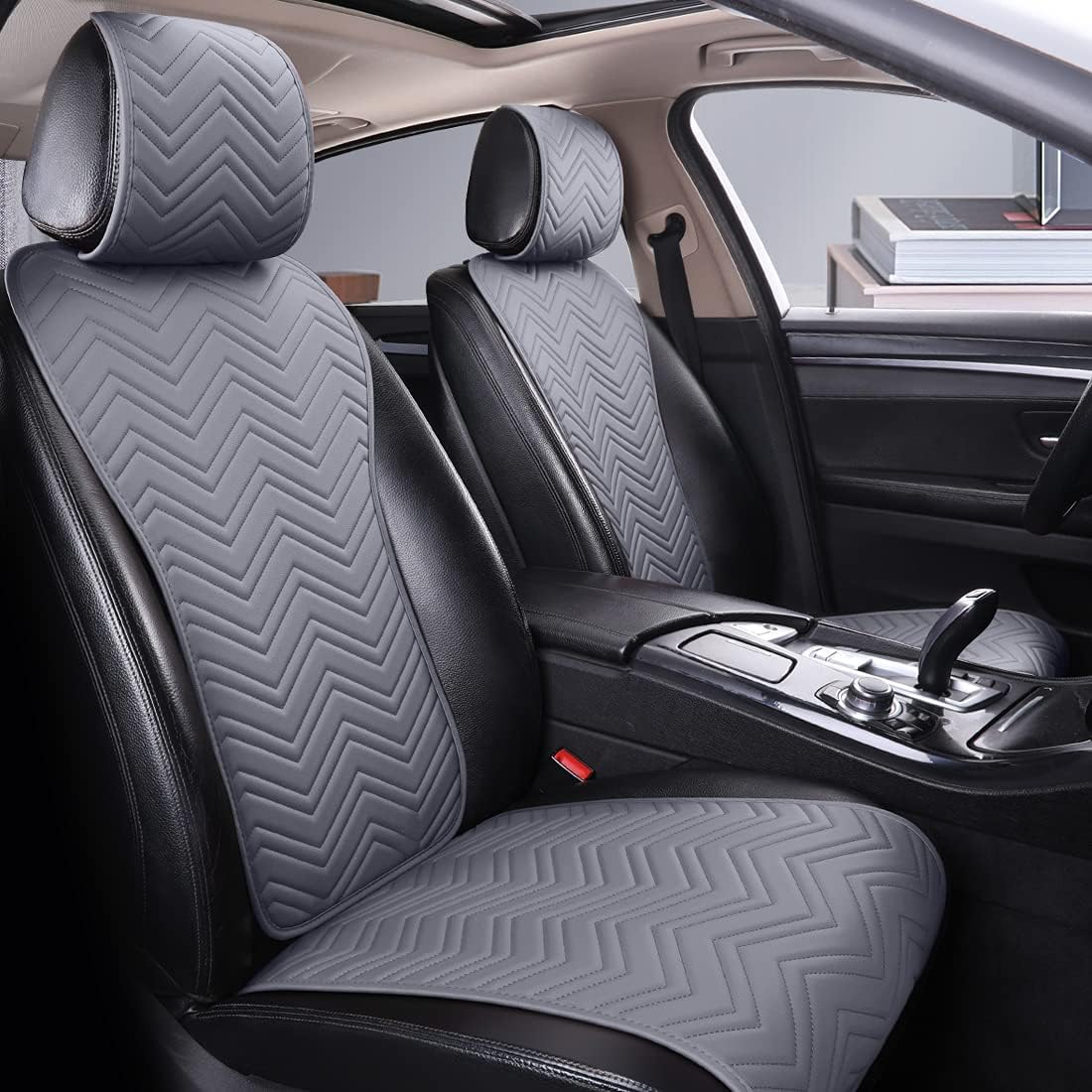 Beige Leather Car Seat Covers 11PCS V95905