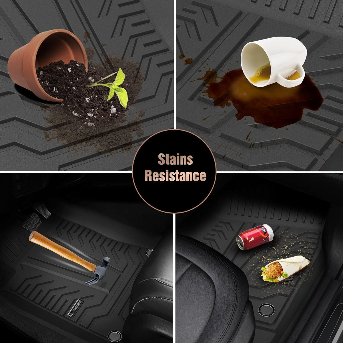 All Weather Front & Rear Row Car Floor Mats D87891
