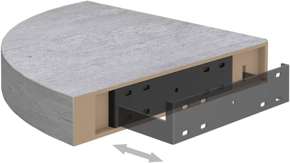 4 pcs MDF Corner Wall Shelves 13.8" x 13.8" x 1.5" Y485617