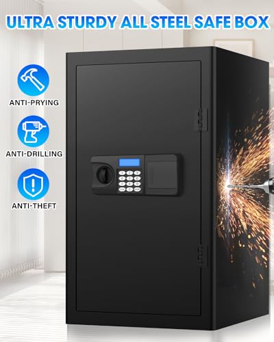 2.6 Cuft Fireproof Home Safe Box with Digital Safe Keypad Key B56320