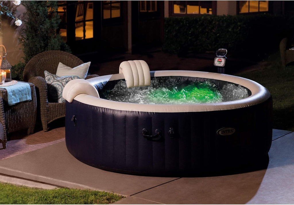 Blue 6 Person Inflatable Portable Heated Round Hot Tub Spa 85-inch x 28-inch F172