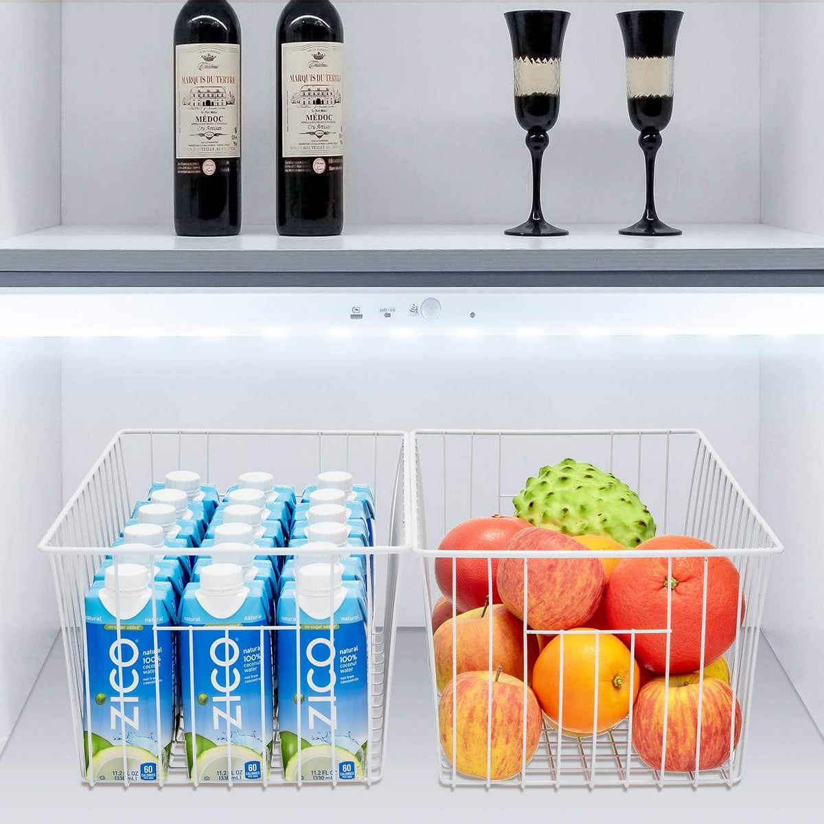 16 inch Wire Storage Organizer Baskets Pack of 2 C790766