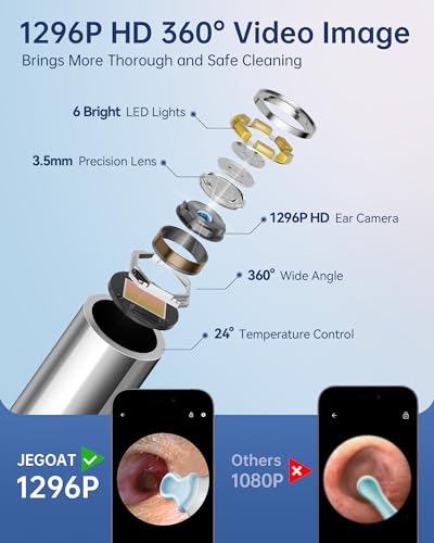 Ear Cleaner with Camera, 6 LED Lights and 10 Ear Picks B288