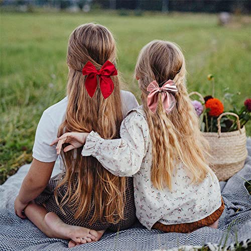 Large Velvet Hair Clips Barrettes (12 PCS) G251