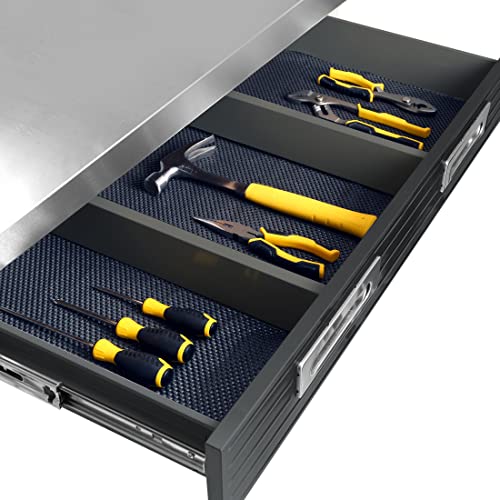 Heavy Duty Commercial Lighted Workcenter with Pegboard, 500 lbs. Weight Capacity, Stainless Steel Top, 48" W x 24" D x 65.5" H Q3041