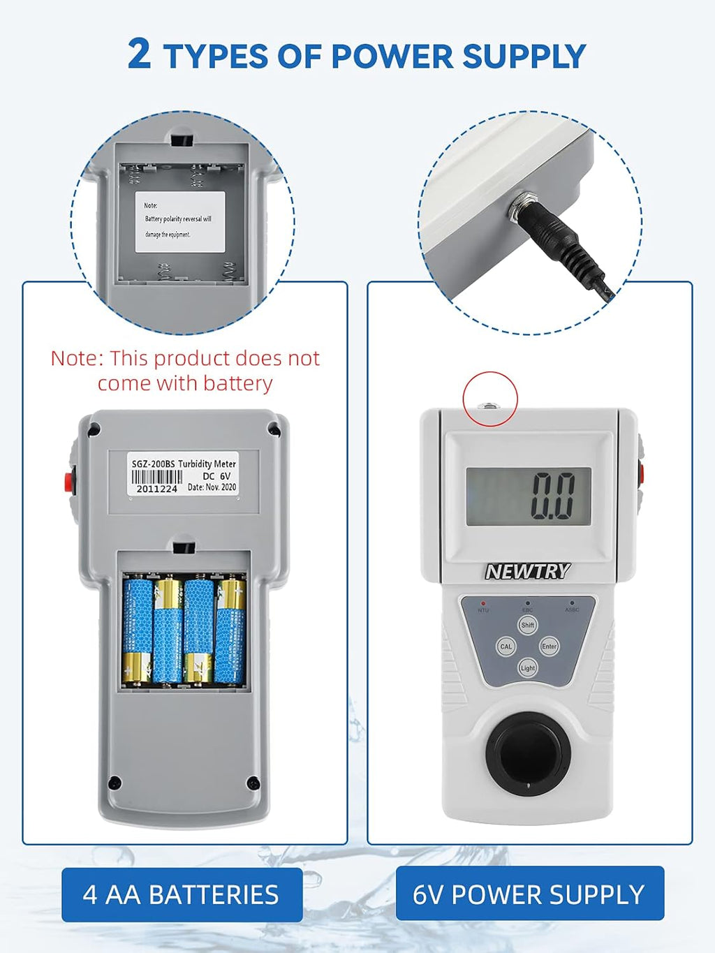 Portable Digital Water Turbidimeter 0~200 NTU Q816