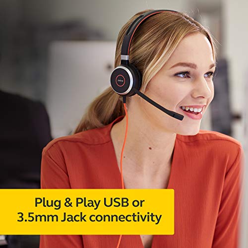 Wired Headset, Mono, 3.5mm Jack/USB Connection F4125