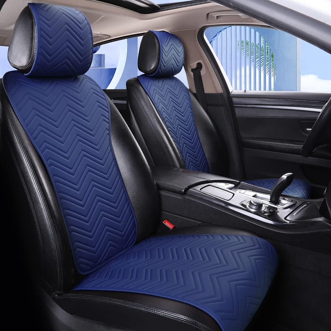Beige Leather Car Seat Covers 11PCS V95905