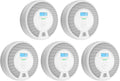 10-Year Battery Smoke and Carbon Monoxide Detector Alarm with LCD Display, Dual Sensor, 5-Pack U638023