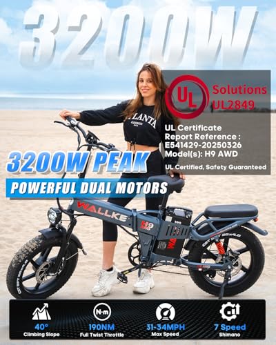 20" Fat Tire Folding Full Suspension Electric Bike M443756