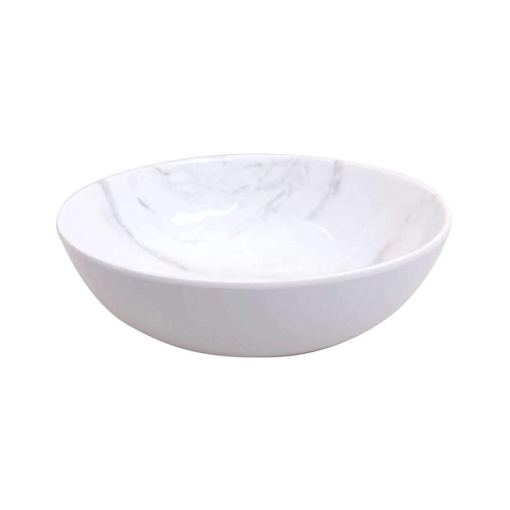 12-Piece Melamine Grey and White Marble Dinnerware Set S809389