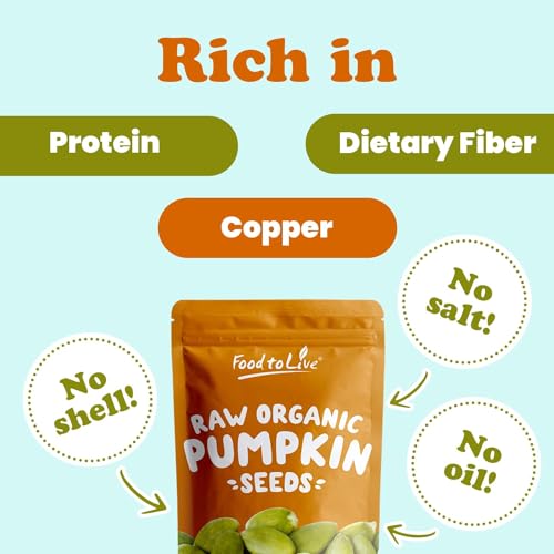 Organic Raw Pepitas, 12 Ounces — Pumpkin Seed Kernels, Unsalted, No Shell X882821
