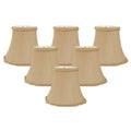 Scalloped 5 Silk Bell Candelabra Shade Set of 6 C964